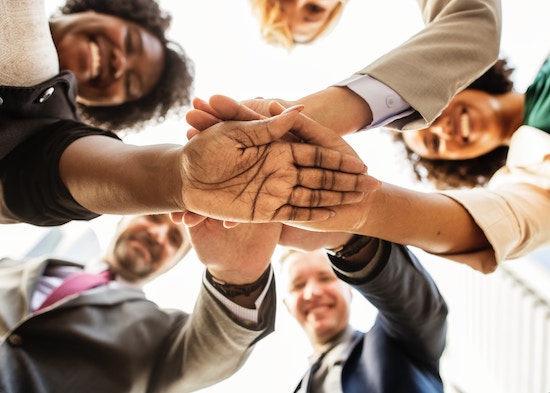 Multicultural feel good stock photo!