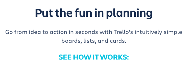 Screenshot of Trello's website